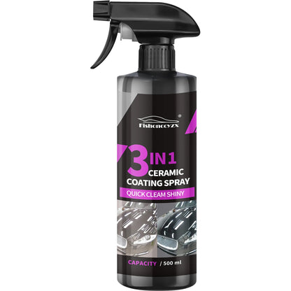 3 in 1 Car Ceramic Liquid Coating Spray Nano Crystal Hydrophobic Layer Polishing Agent High Gloss Paint Protection Wax Car Care