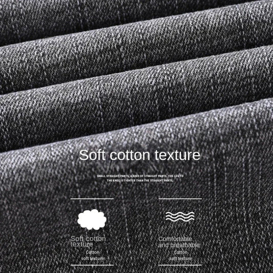 Tunna stretchiga denimjeans för män
