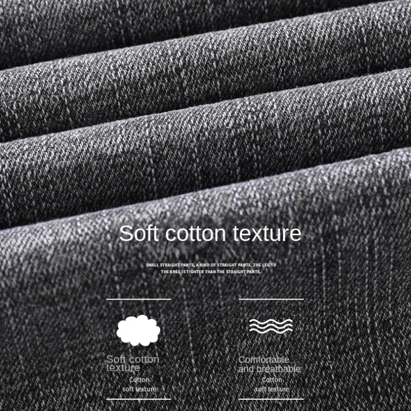 Tunna stretchiga denimjeans för män