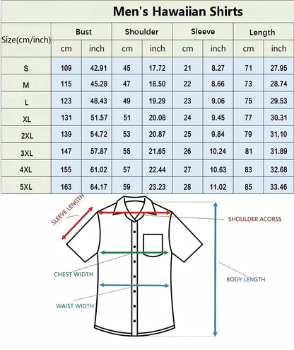 New Men's 3D Printed Hawaiian Shirt Loose Short-Sleeved Family Wear Parents and Children Shirts Beach Vacation Kids's Clothing