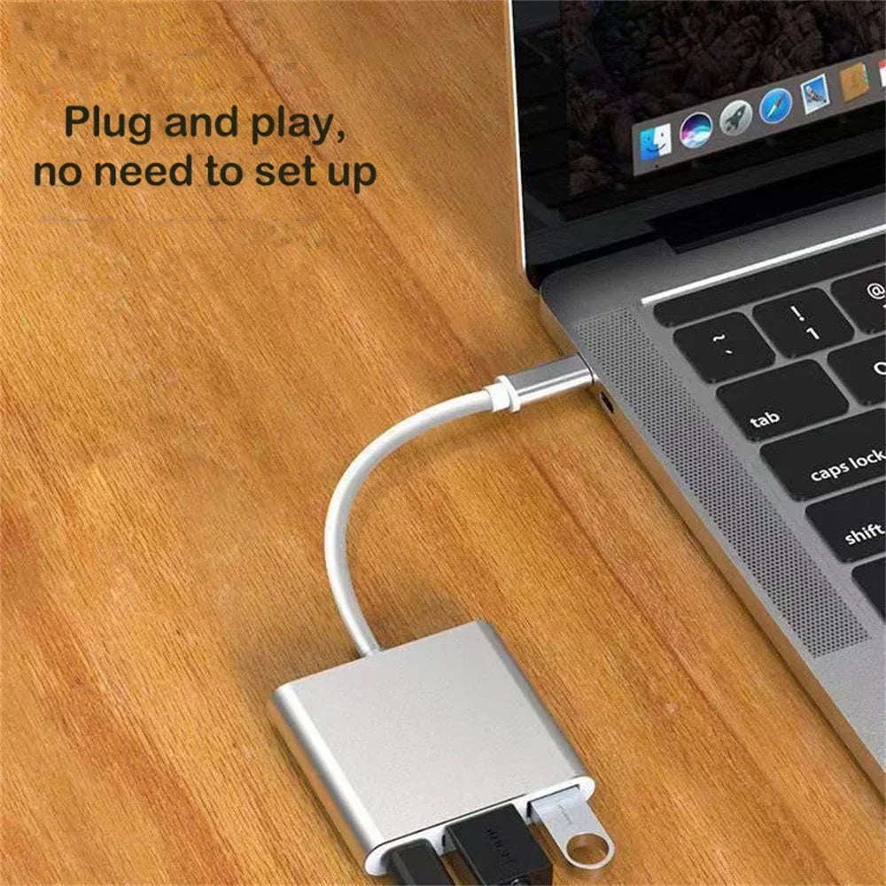 USB-C 3-i-1-hubb med HDMI, USB 3.0 och PD