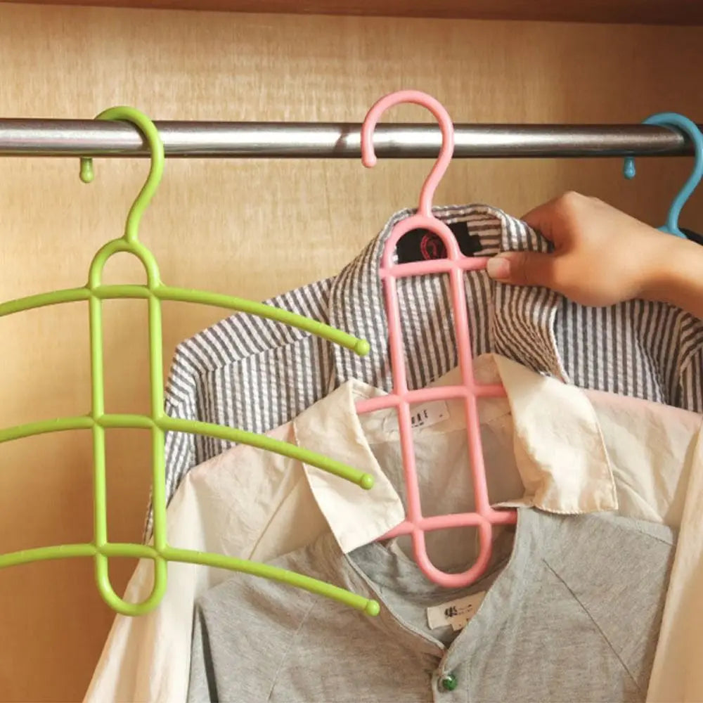 New Multifunctional Hanger Hook Fishbone Clothes Hanger Clothes Rack Wardrobe Organizer Space 3 Layer Saver