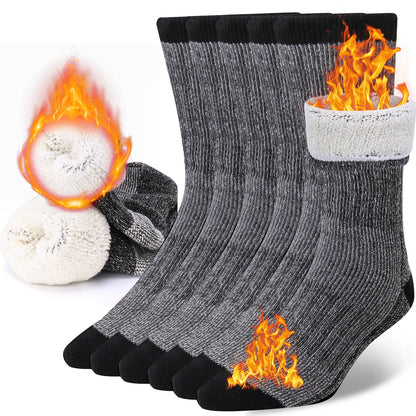 3-pack Merino Ullstrumpor Unisex – Tjocka, Varma Vinterstrumpor för Vandring, Arbete & Sport