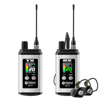 EST-12 trådlöst UHF-system för in-ear-monitorering