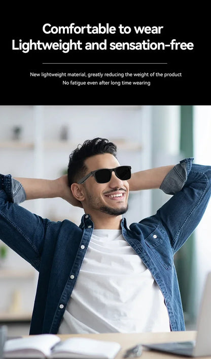 Lenovo Remote Touch Control 8K AI Smart Glasses Bluetooth Wireless Sunglasses Photo Camera Recording Voice Assistant Translator