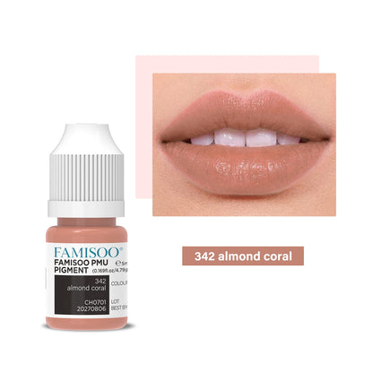 FAMISOO 5ML Permanent Makeup Pigment Tattoo Lips Tattoo Inks Eyebrows Eyeliners Pigments Microblading Pigment Tattoo Pigments