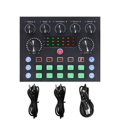 BM800 Condenser Microphone with V8Sound Card Set for Studio Recording AndStreaming Audio Smartphone Live Streaming Bracket Set