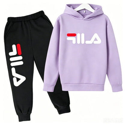 2025 Spring and Autumn Children's Boys and Girls Casual Sports Top + Pants 2-piece Girl Suit 3-14 Years Old Outdoor Jogging Suit