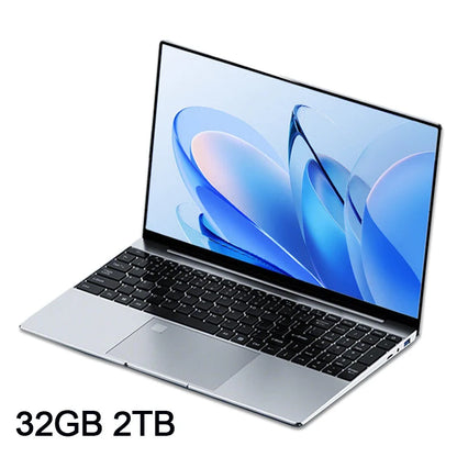 Ultratunn Laptop 15,6" Intel N95 16/32GB DDR4 Upp till 2TB SSD – Windows 11 Fingeravtryck Bakbelyst Numeriskt Tangentbord FHD