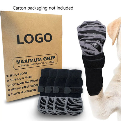 Premium Non-slip Dog Socks for Hardwood Floors, Extra-thick Grip Can Effectively Prevent Licking, Slipping, and Protect Dog Paws