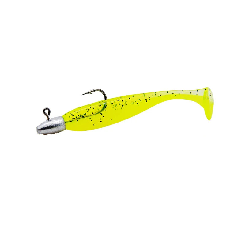 3.2g 6.2cm T-tail Soft Fishing Bait Matched With Head Hooks Artificial Wobblers Swimbait Fishing Tackles For Bass Pike Pesca