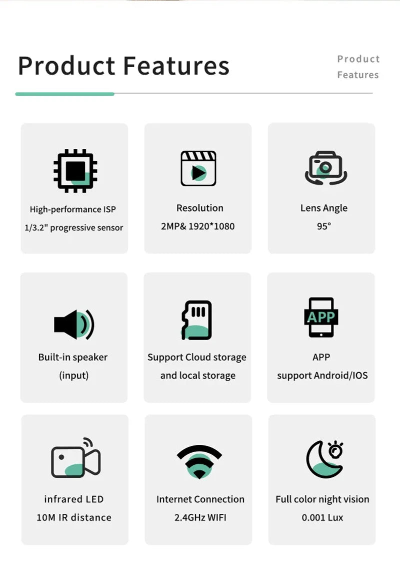 4K WiFi Camera Safety Monitor Mini 1080P HD Camcorders Indoors Night Version Video Intelligent Security Protection Camera