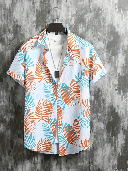 New Men's 3D Printed Hawaiian Shirt Loose Short-Sleeved Family Wear Parents and Children Shirts Beach Vacation Kids's Clothing