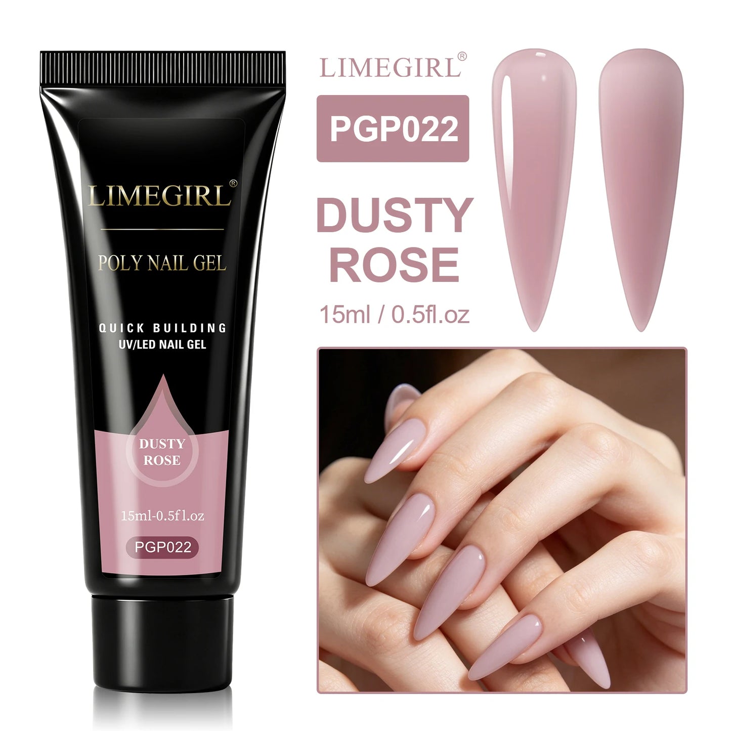 LIMEGIRL 25Colors Poly Extension Nail Gel For Nails Art Acrylic Manicure Design UV Varnishes Semi Permanent Quick Extension Gel