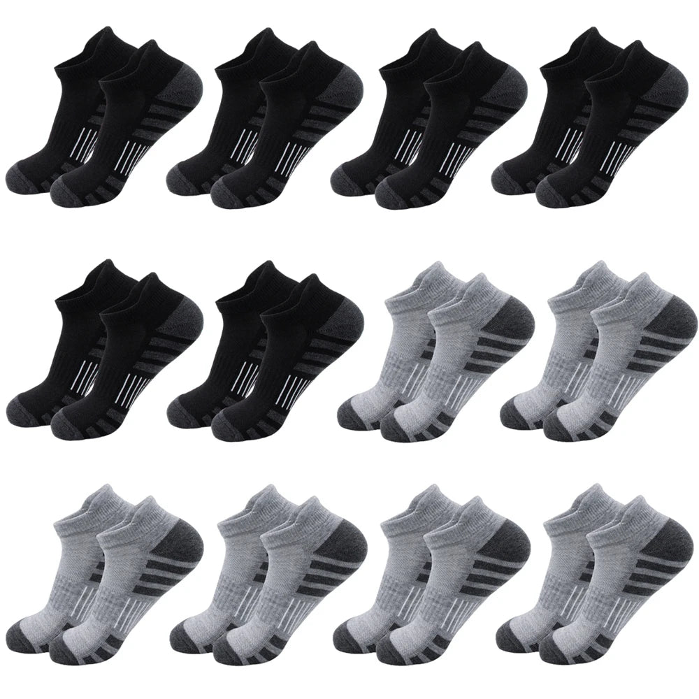 6/24 Pairs Cushioned Breathable Ankle Athletic Running Socks Low Cut Sports Tab for Men And Women