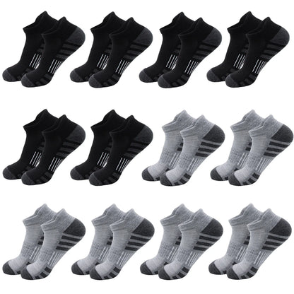 6/24 Pairs Cushioned Breathable Ankle Athletic Running Socks Low Cut Sports Tab for Men And Women