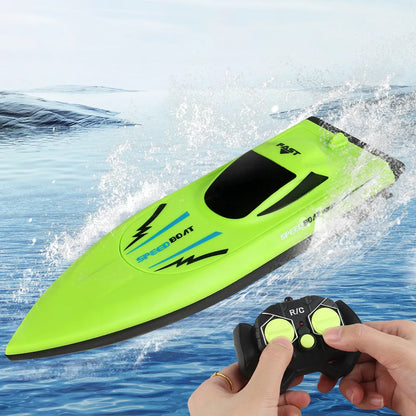 Remote Control Boat Kids 2.4G Remote Control Toys Lightweight Water Racer RC Speedboat Pool Double Propeller Model Electric Toys
