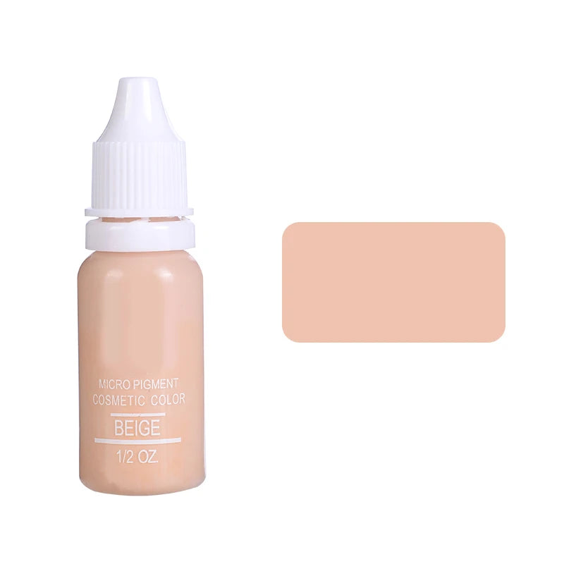 15ml Permanent Makeup Color Natural Eyebrow Dye Plant Tattoo Ink Microblading Pigments For Tattoos Eyebrow Lips Eyelash Set