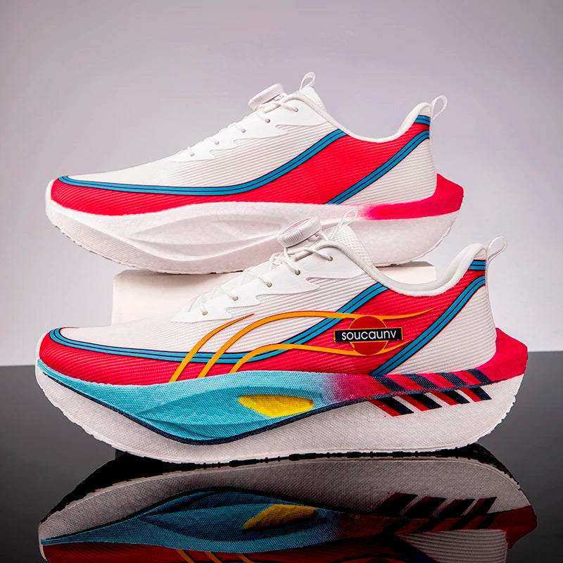 Professionella löparskor med kolfiber – Lätta, halkfria, marathon & fitness, storlek 32–45, 5 färger
