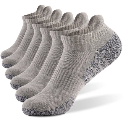 6pairs thickened towel bottom running socks mesh boat socks non-slip breathable sports socks Low cut Men's socks Women's socks