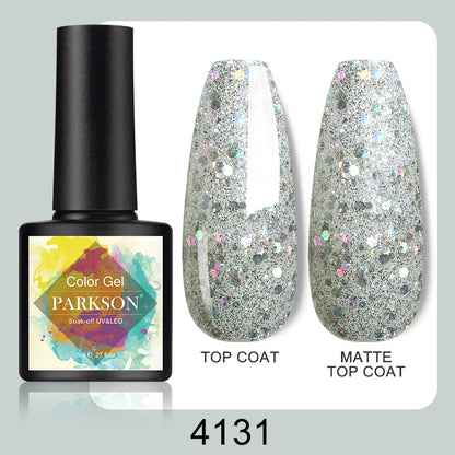 Parkson No Wipe Top Base Coat Nail Gel polish Design Enhancer Varnish Semi Permanent Soak Off UV LED Nail Art Tool