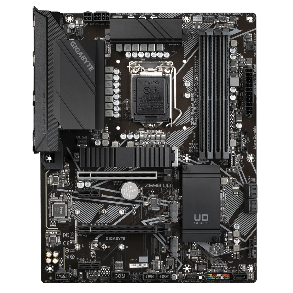 GIGABYTE Z590 UD LGA 1200 With Intel Z590 ATX Motherboard with Triple M.2, PCIe 4.0