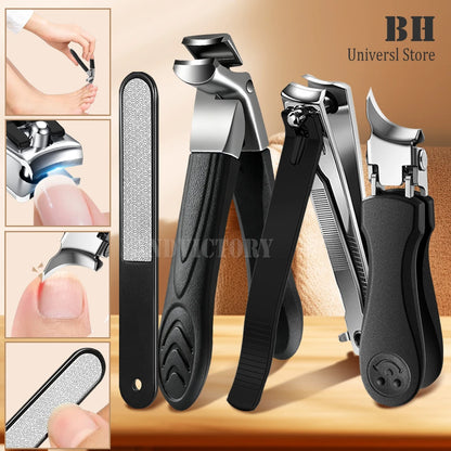 2/4Pcs/Set Nail Clippers Set Ingrown Toenail Thick Nail Clippers Set for Professional Pedicure Manicure Fingernail Tools