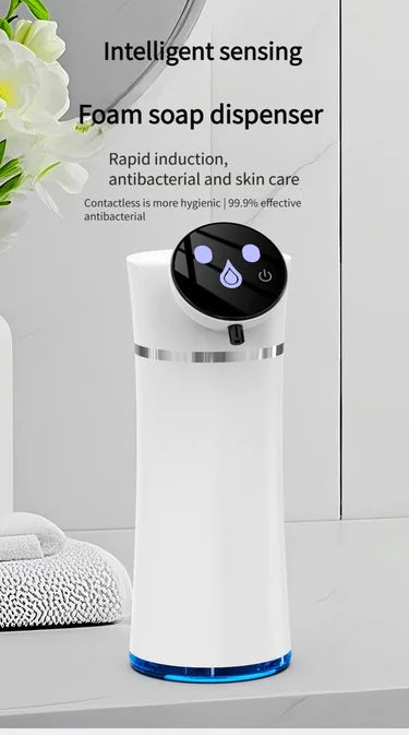 USB Rechargeable Automatic Foam Soap Dispenser Infrared Sensor 3 Speed Adjustable Touchless Hand Wash Pump for Bathroom Kitchen