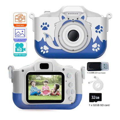 Super Cute Children Camera Kids Educational Toy Children Baby Birthday Digital Camera 1080P Video Camera With Free Gift For Girl