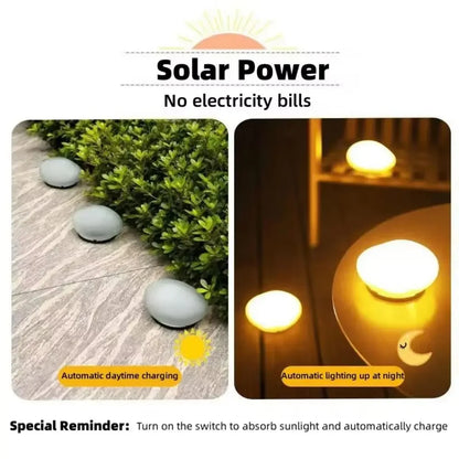 IWP Solcells Stenlampa Frostad – IP65 4 LED 6–8h Ljustid Automatisk Dag/Natt Trädgård Gräsmatta Vit Varmvit Färgad
