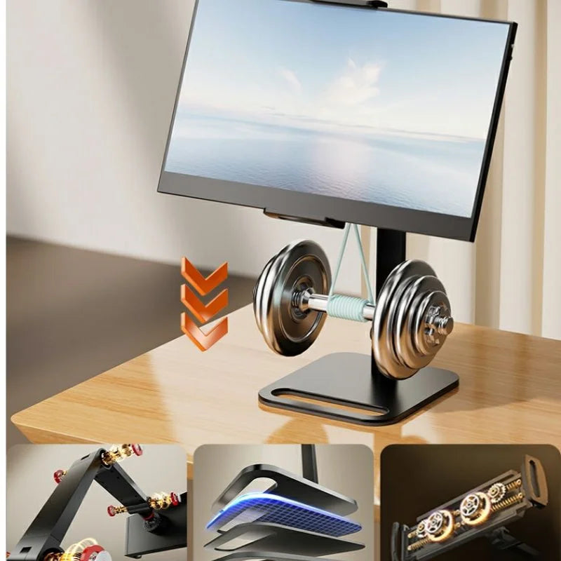 Portable Adjustable Monitor Screen Bracket Holder for 12-17.3 Inch No Drilling Laptop Gaming Expandable Desktop Clamp Stand