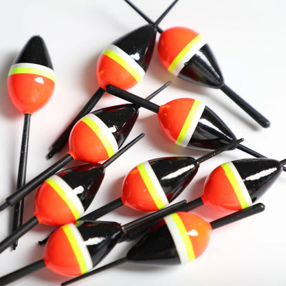 FREE FISHER 10pcs/Lot Lighted Fishing Floats,8cm Bobbers,Collection Cork Buoy Paulownia Wood Floats Plastic Stick Buoyancy 2g
