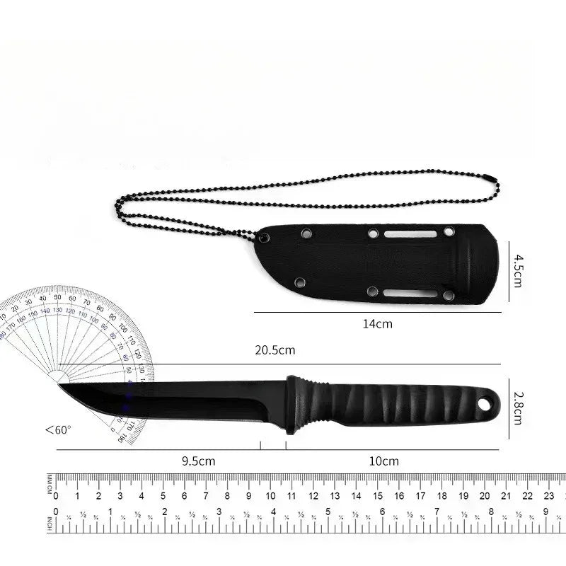 Outdoor Knife With Sharp And High-Hardness Blade For Cutting Ropes. Portable Camping Knife. Compact Straight Knife. Versatile Mu