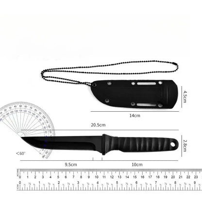 Outdoor Knife With Sharp And High-Hardness Blade For Cutting Ropes. Portable Camping Knife. Compact Straight Knife. Versatile Mu