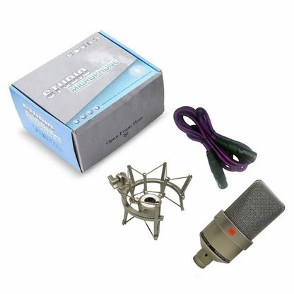 Professional Condenser Microphone Studio For PC Laptop Computer Mic Karaoke Singing Streaming Wired Mikrofon Mike Sound Microphn