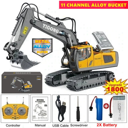Oike 4WD Radiostyrd Grävmaskin Dumpare Bulldozer RC-bil