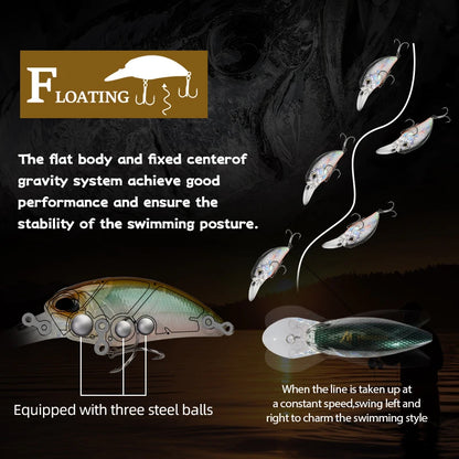 MEREDITH JERK CRANK M65 Floating 14g Hot Model Fishing Lure Hard Bait 11Color Wobbler Crank Quality Professional Depth 2.0-2.5m