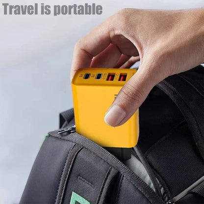 120W Väggladdare med 4 Portar – Dual USB-C PD och Dual USB-A QC 3.0, EU/US/UK-kontakt