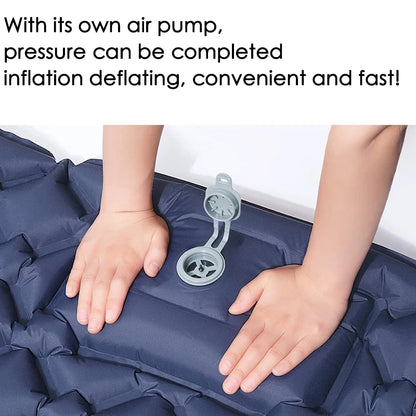 Dubbel Uppblåsbar Campingmadrass T2312 – Extra Bred för Två, Inbyggd Pump, TPU-Nylon, 4 Färger
