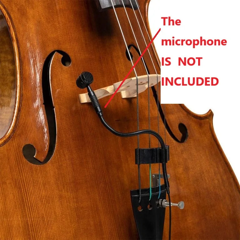 C-CLIP Microphone Clip for Cello Mic Shock Mount Fix on Violoncello Bass Wood Guitar easy one-hand placement on the Instruments