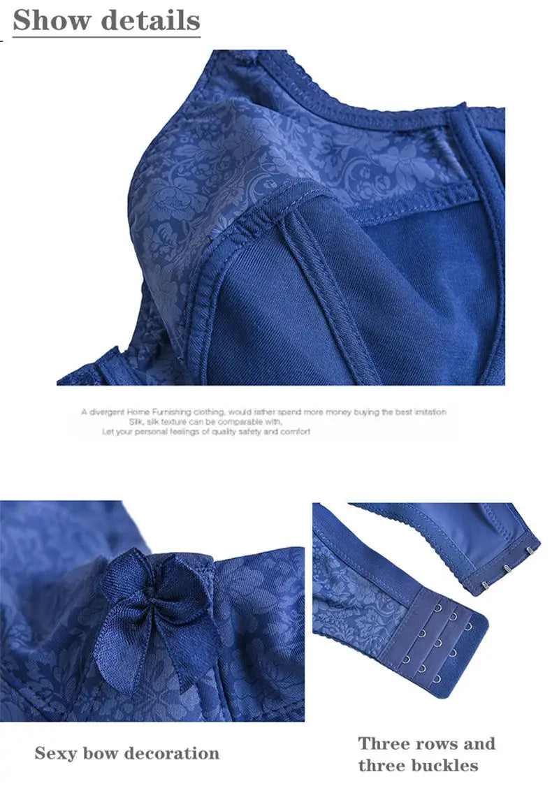 2024 Ny DEF-Cup BH Ultratunn Stickad Underkläder för Kvinnor Plus Size Lingerie