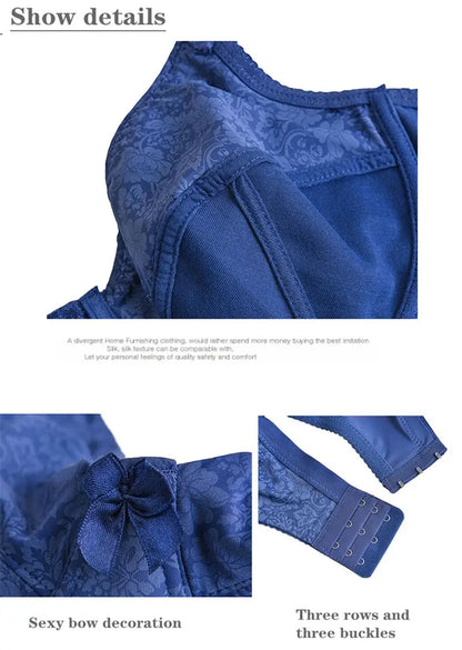 2024 Ny DEF-Cup BH Ultratunn Stickad Underkläder för Kvinnor Plus Size Lingerie