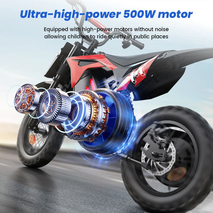 Elektrisk motorcykel-leksak för barn A14 36V 5,2Ah batteri