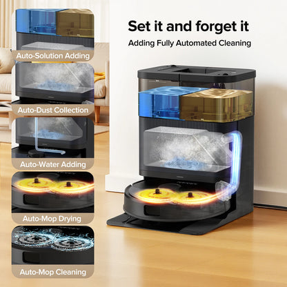 Lubluelu S1000 Robotdammsugare och Mopp med All-in-One-station