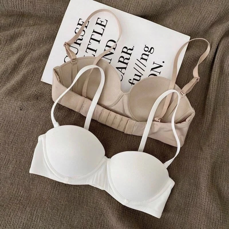 Seamless Push-Up Bras For Women 1/2 Cup Padded Support Soft Underwire Bralette Comfort Fixed Cup Underwear Sexy Lingerie S-XL