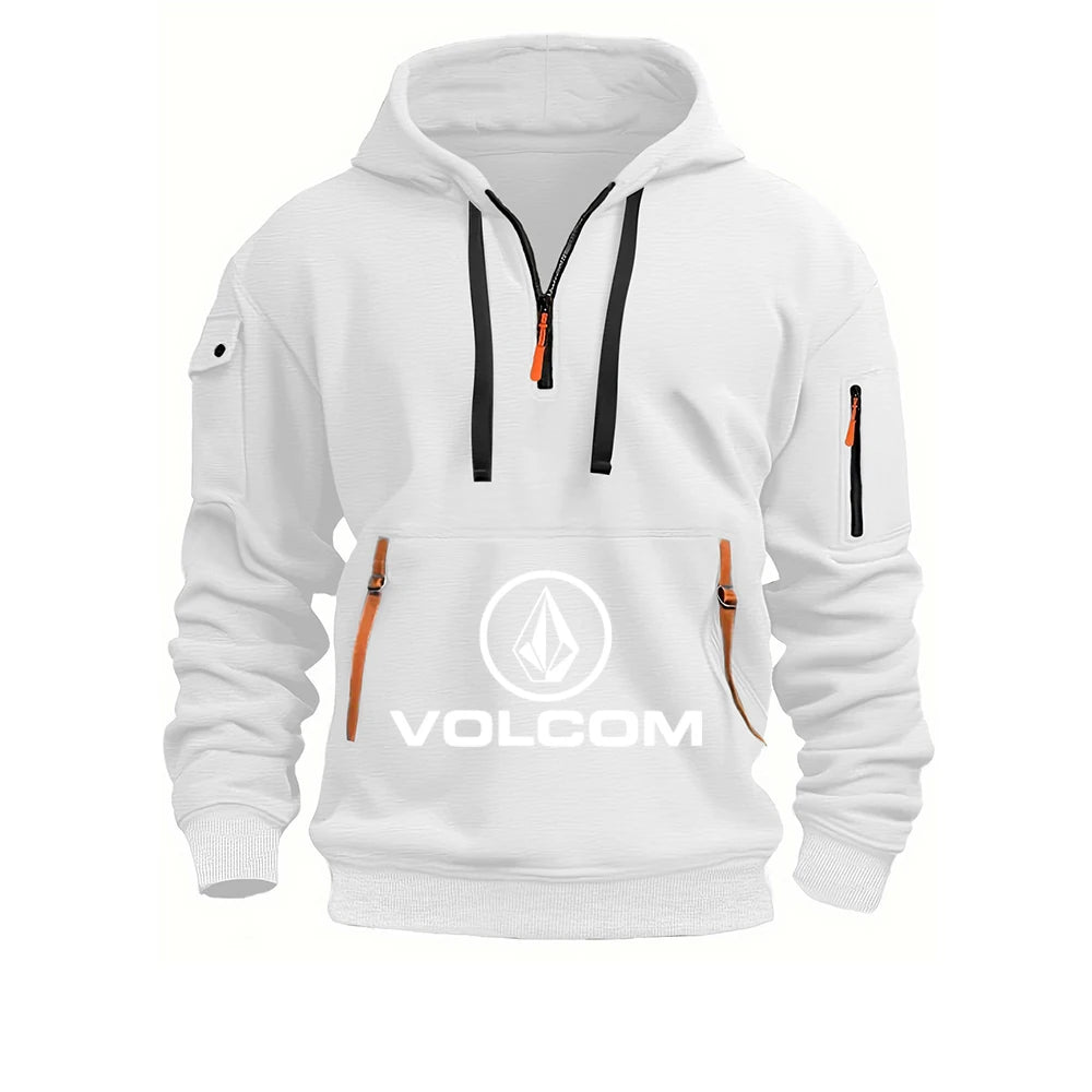 Half Zip Hoodie Herr – Streetwear Sweatshirt Vår/Höst, Lös Passform, M–5XL