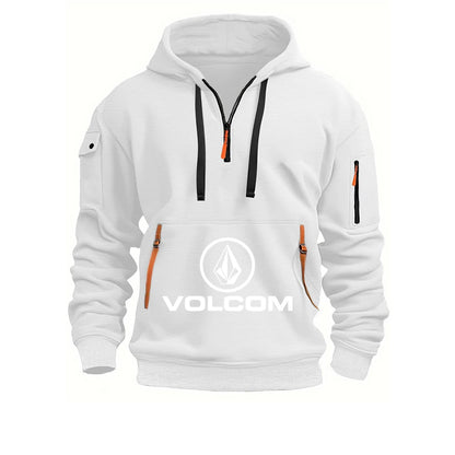 Half Zip Hoodie Herr – Streetwear Sweatshirt Vår/Höst, Lös Passform, M–5XL
