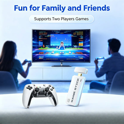 M15 4K TV Game Stick 64GB Retro Video Game Console, Built-in 4000+ Retro Games, 2.4G Wireless Game Controller, Supports 20+ Emulators