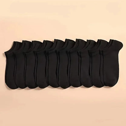 Shallow mouth invisible short socks with anti slip and anti fall features, black, white and gray basic design