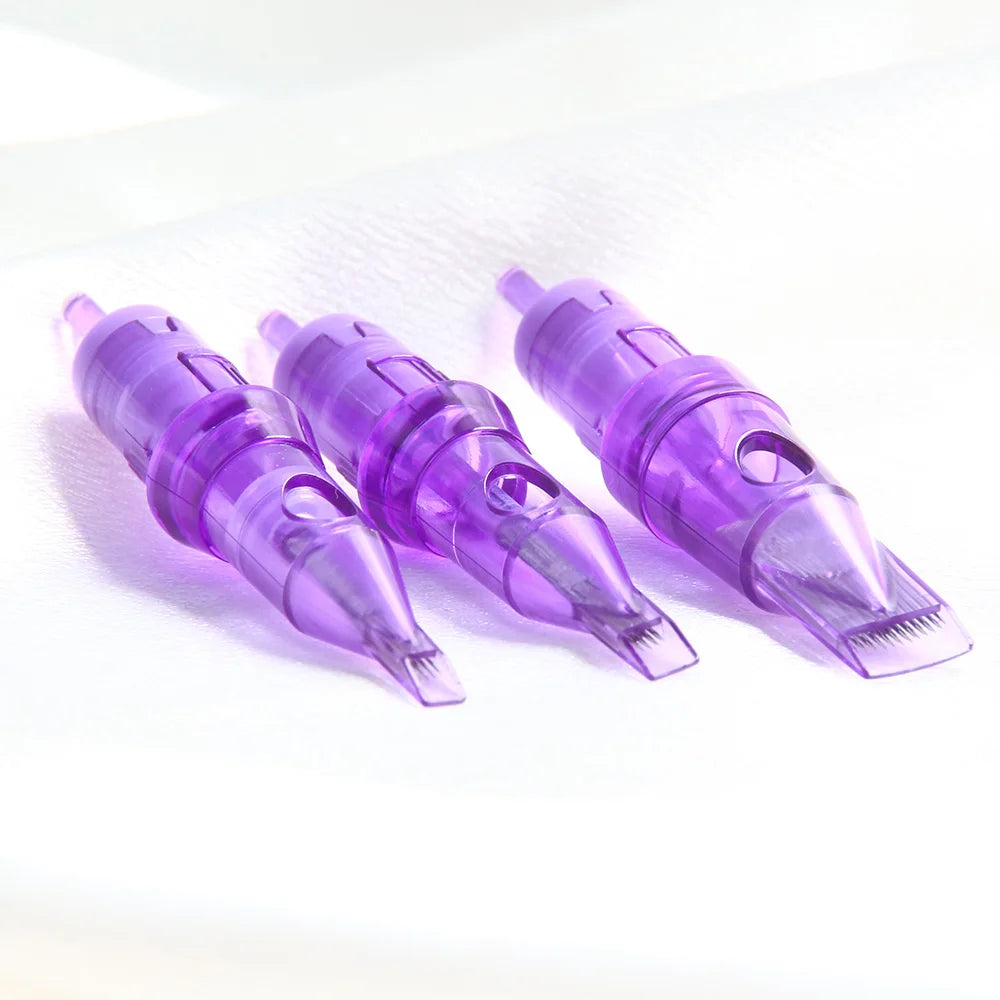 10pcs Tattoo Makeup Cartridge For Tattoos Pen Gun Machines Disposable 0.30MM Pink Sterilized Safe Single Needles